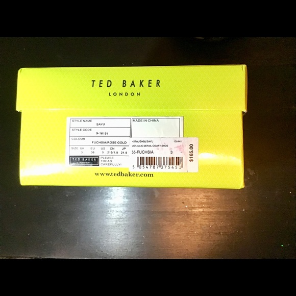 Ted Baker Suede Fuchsia/Rose Gold Stilettos - Picture 5 of 7